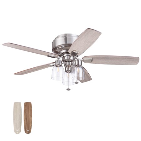 Prominence Home Magonia, 52 in. Ceiling Fan with Light, Brushed Nickel 51669-40